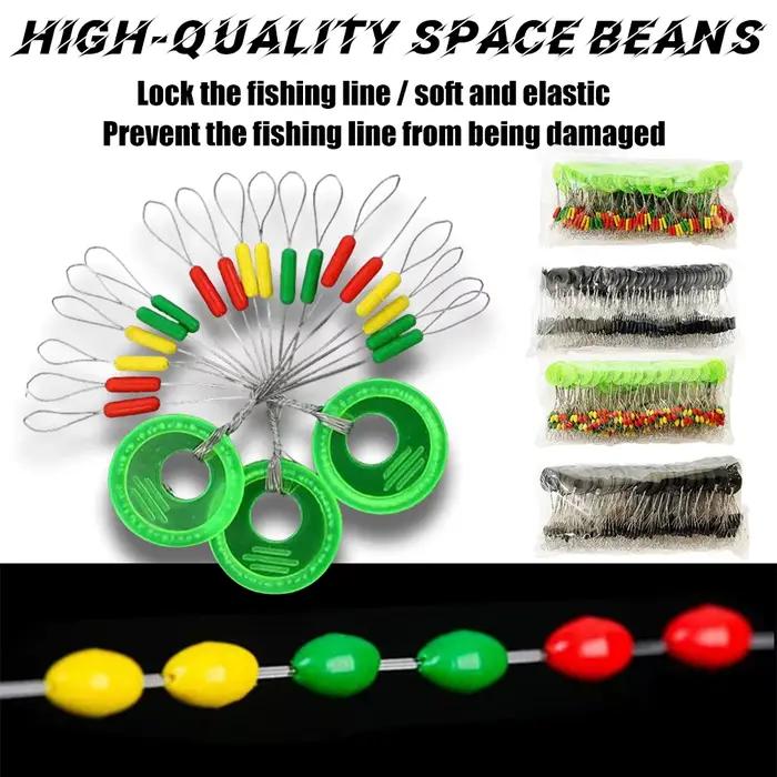 600pcs espaceurs flotteur pêche en 100 groupes - accessoires équipement carpe arrêts ligne