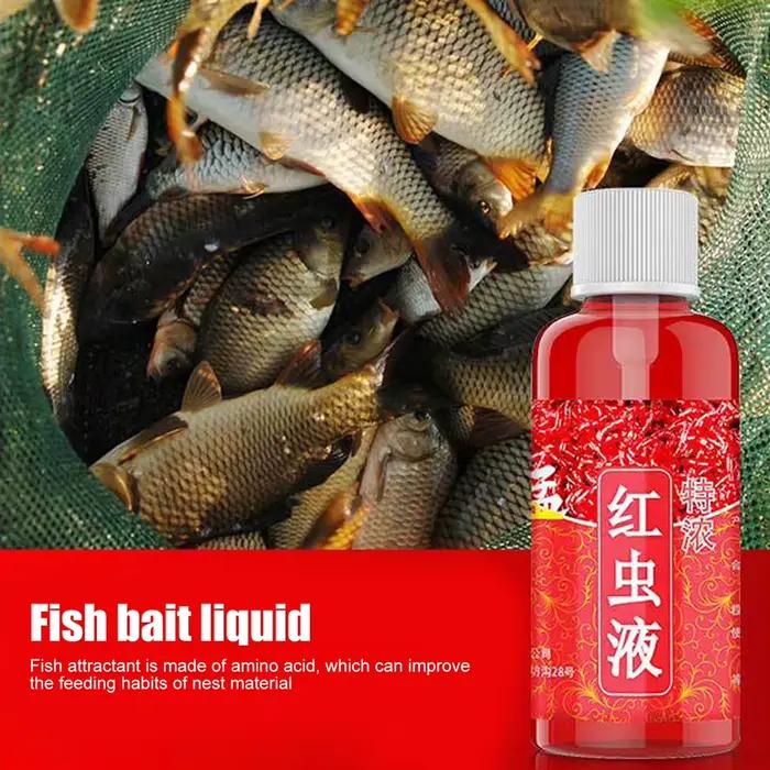 Attractant liquide vers de sang 60ml - Concentré puissant pour perche, silure et pêche à la carpe