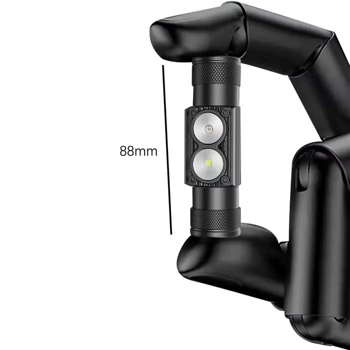 Nouvelle lampe frontale mini LED rechargeable Type-C blanc/rouge pour pêche et chasse - Compacte