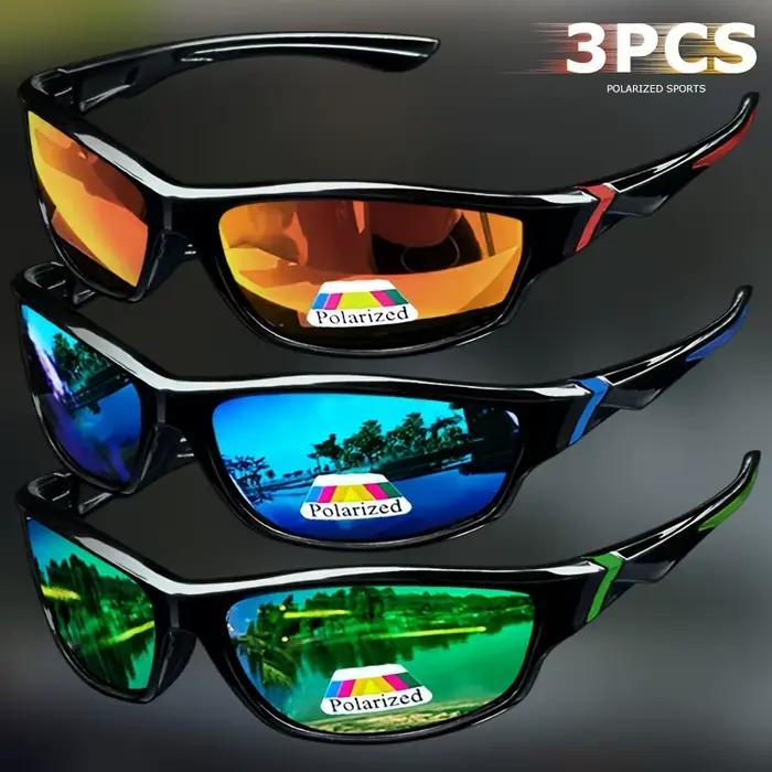Lot lunettes vintage sport pêche - 1 à 3 paires UV400 anti-éblouissement running cyclisme