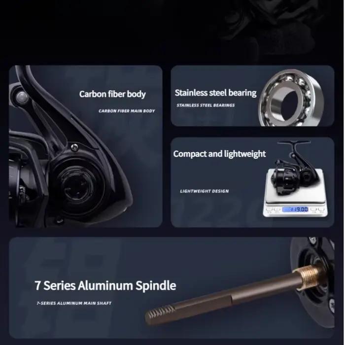 Moulinet micro carbone Mavllos S2 119g ultra-léger anti-rouille - Pêche légère
