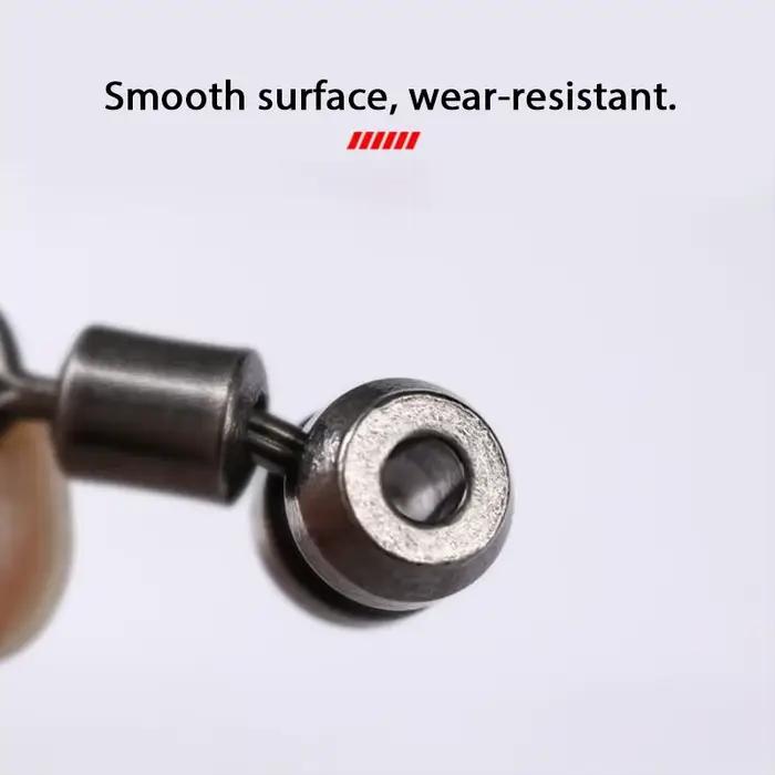 Émerillons rouges à billes DNDYUJU 10 pièces tête cuivre pour pêche côtière accessoires montages spinning