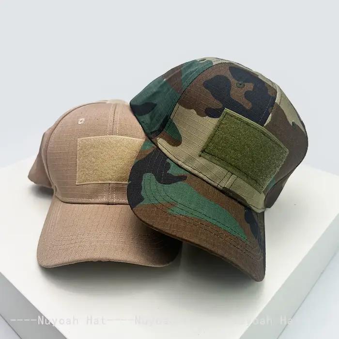 Casquette camouflage velcro réglable pêche - Chapeau baseball unisexe tactique protection solaire outdoor
