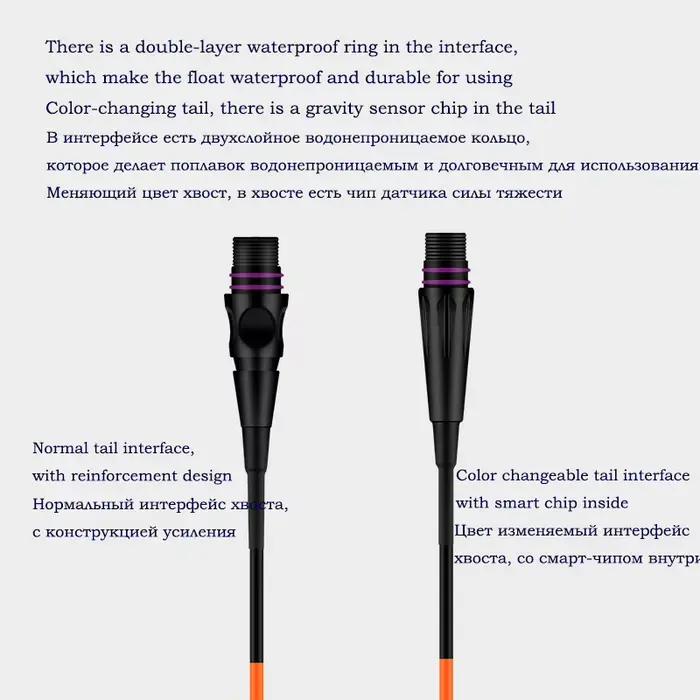 3 flotteurs souples intelligents lumineux 5.2mm - Interface électrique sans batterie pour pêche sensible