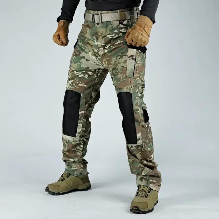 Pantalon cargo tactique imperméable pour pêche - Randonnée pêche résistant multi-poches