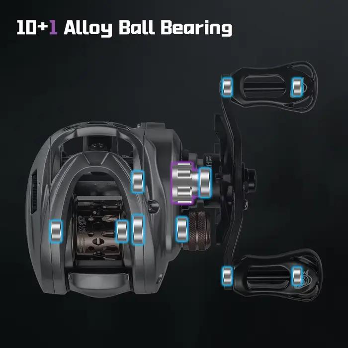 Moulinet baitcasting BFS ultraléger SOLOKING ACURA HICC50 Pro 10+1BB - ratio 7.1/8.1 pour truite et black bass