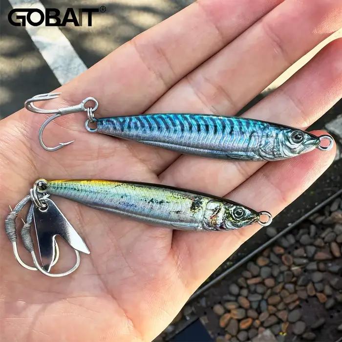 Leurre métal jig GOBAIT 20-40g avec œil 3D laser - spinner spoon vibrant pour pêche spinning