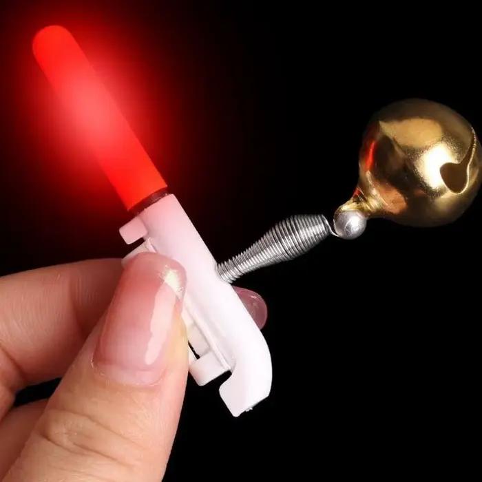 5 bâtons lumineux électroniques réutilisables pour canne à pêche avec alarme sonore LED - Accessoires complets