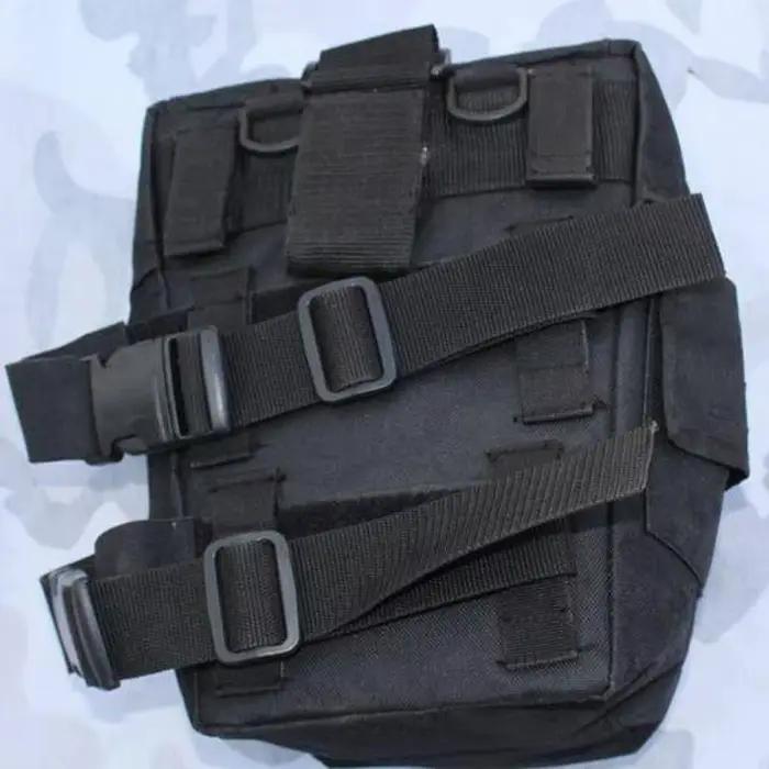 Sac jambe polyvalent pêche vert noir - Rangement masque gaz et accessoires pêche mobile