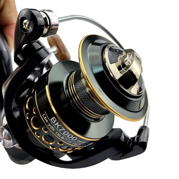 Moulinet spinning pêche carpe BK2000-7000 métal 5.2:1 13 roulements mer résistant