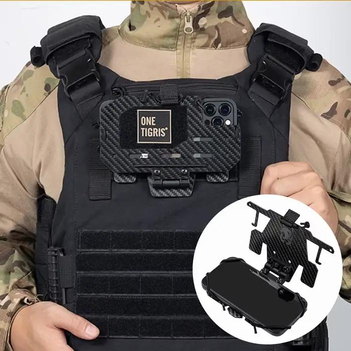 Porte-téléphone tactique ONETIGRIS pour gilet - Support universel 4.7"-6.7" pêche airsoft