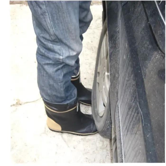 Bottes de pêche Aukuma imperméables avec semelle en caoutchouc et plaques d'acier pour hommes occasions de pêche en eau douce et chasse