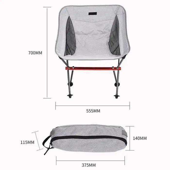 Chaise dossier pliante compacte pêche - Tabouret pliant ultraléger pour camping et pique-nique
