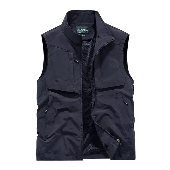 Veste cargo sans manches pour homme - Maille respirante été - Pêche et sport - Tailles 8XL - Veste légère