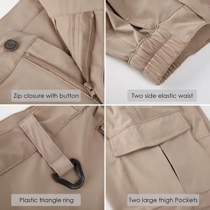 Pantalon de randonnée léger ReFire Gear imperméable et séchant rapidement pour hommes, style sport, fourreau cargo, adapté aux quatre saisons et aux activités extérieures
