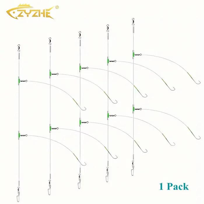 Montage pêche mer pré-monté ZYZHE flapper rigs pour surfcasting plie et poisson plat plage