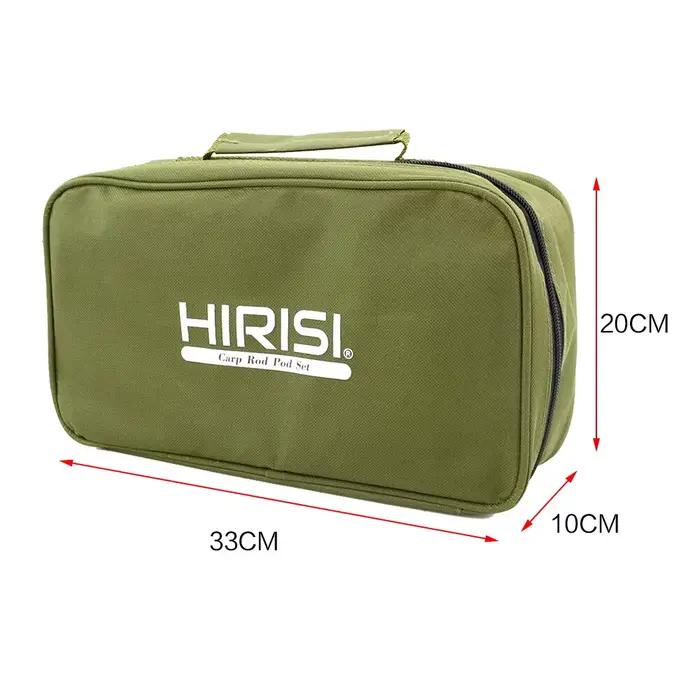 Sac de pêche carpiste Hirisi avec buzz bar, rod pod et piquets, 20x33x10cm étanche et transportable