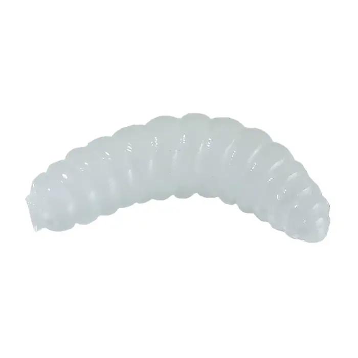 50pcs vers luisants appâts souples 2cm asticots crevettes pour pêche brochet perche carpe