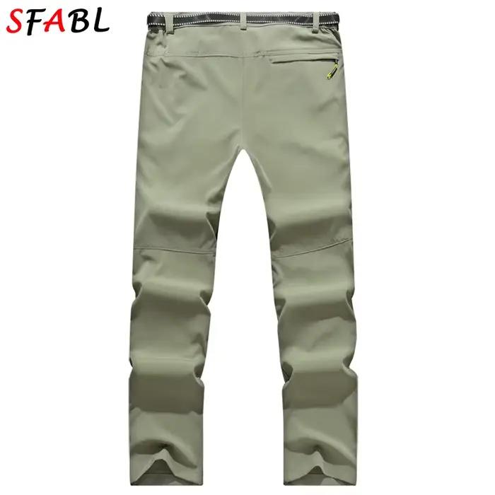 Pantalon pêche homme 5XL été séchage rapide randonnée stretch imperméable tactique poches zippées