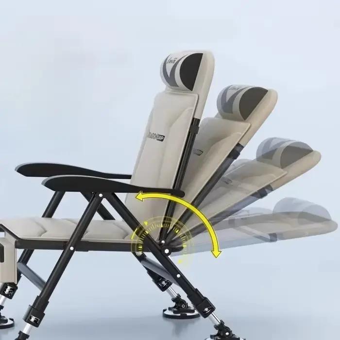 Siège de pêche sauvage professionnel tout-terrain multifonction pliable - Chaise escamotable portable berge rivière