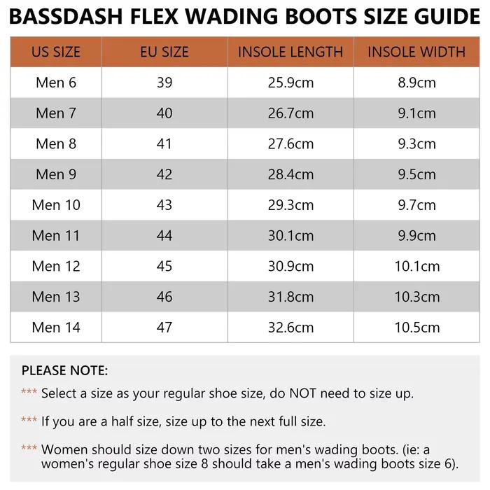 Bottes de pêche wading BASSDASH Flex Homme légères semelle caoutchouc antidérapante chaussures pêche à la mouche