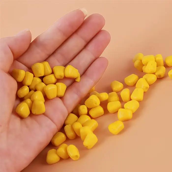 Leurres souples silicone 100 pièces pour carpe - appâts artificiels au maïs avec odeur attractive