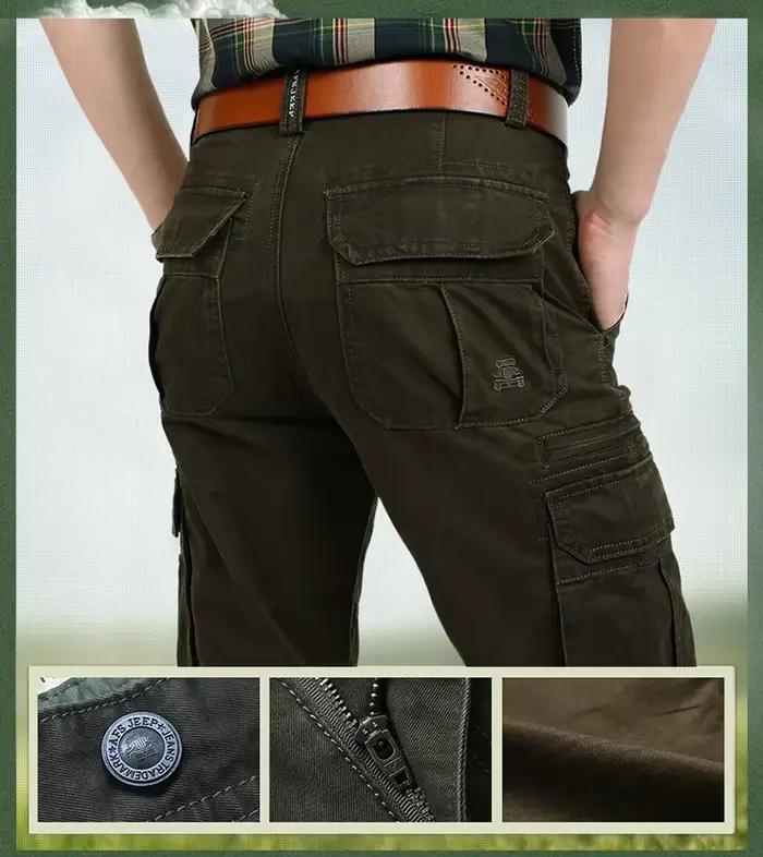 Pantalon cargo armée verte pêche multi-poches pour organisation parfaite du matériel