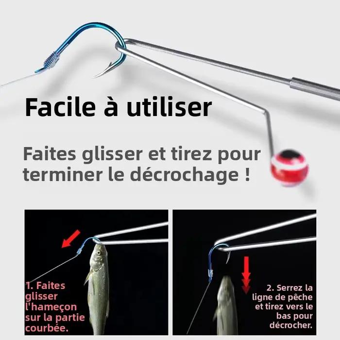 Dégorgeoir pêche micro-pêche pour petits poissons avec fonction extraction appâts et clip rapide