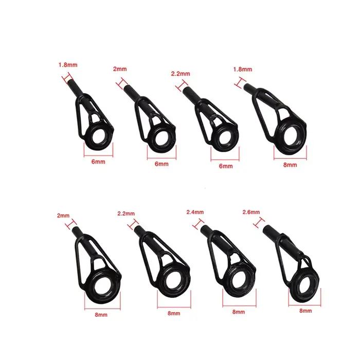Kit réparation 80 pièces anneaux guides canne pêche céramique TS acier inoxydable DIY