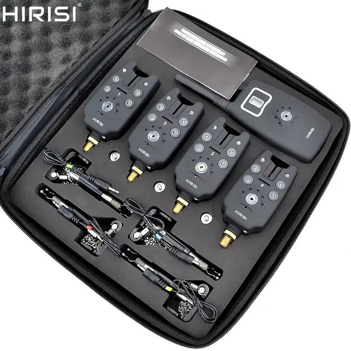Kit d'Alarme de Touche Sans Fil 1+4 avec 4 Swingers Lumineux - Étui EVA pour Pêche Carpe B1203S