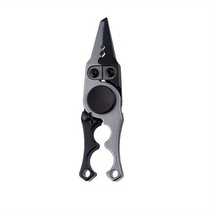 Pince pêche aluminium avec gyro et lame tungstène - Outil multifonction durable