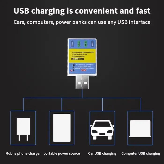 Batterie rechargeable CR425 avec chargeur USB pour alarmes de pêche - Accessoire charge pour indicateurs de touche