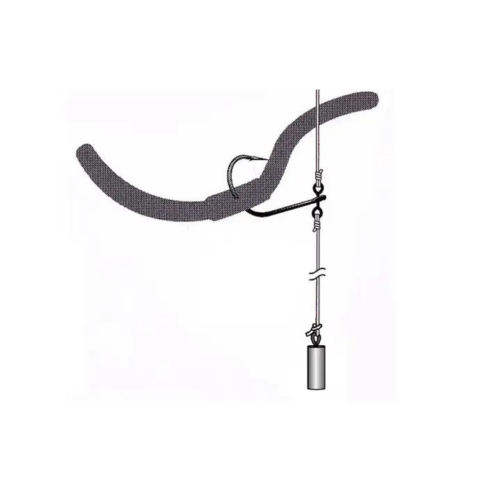 20 hameçons Drop Shot avec émerillon intégré - Technique pêche verticale pour black bass et perche