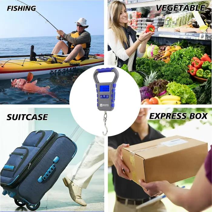 Kit pêche Booms avec pince à poisson et balance numérique 65LB/30KG rechargeable portable outil pesage