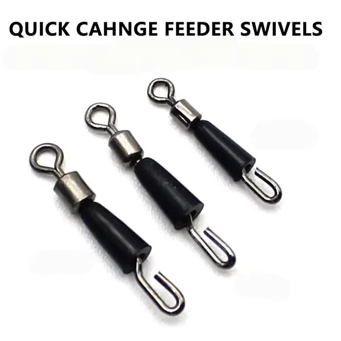 Connecteurs feeder 20 pièces pour pêche carpe - émerillons rapides avec snaps pour montages feeder