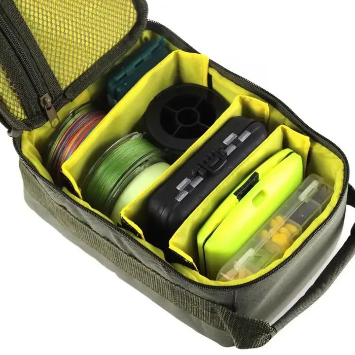 Sac 3 en 1 économique pour matériel de pêche - Sac de rangement pour moulinet, ligne et leurres - Équipement carpe