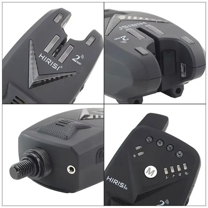 Set alarme pêche carpe sans fil HIRISI S3 avec télécommande - 2 voies indicateur de touches