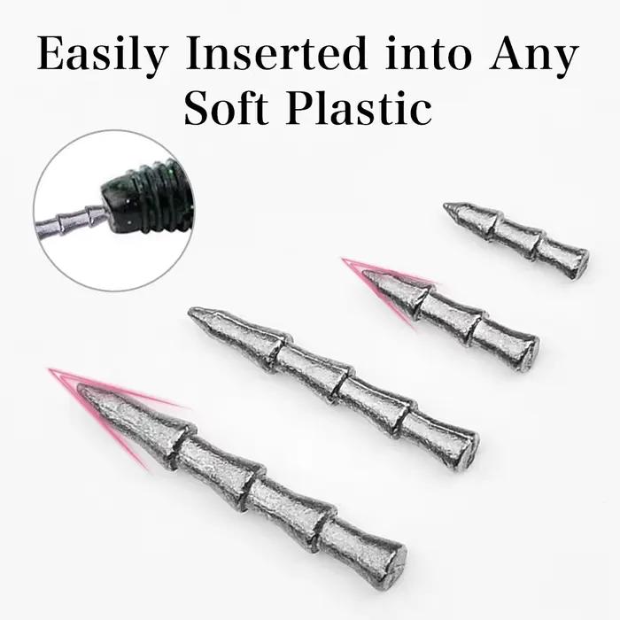 Plombs insert pour pêche au leurre souple 10 pièces 0.03-0.08oz - Sinkers pour vers et soft baits