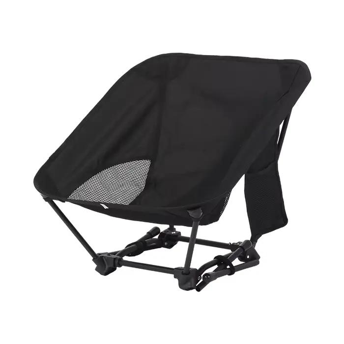 Tabouret de pêche carré structure robuste - chaise pliante camping fer légère fauteuil lune