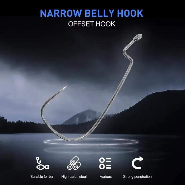 Hameçons EWG 9KM 50pcs pour montage Texas rig, pêche au leurre souple en eau douce et salée