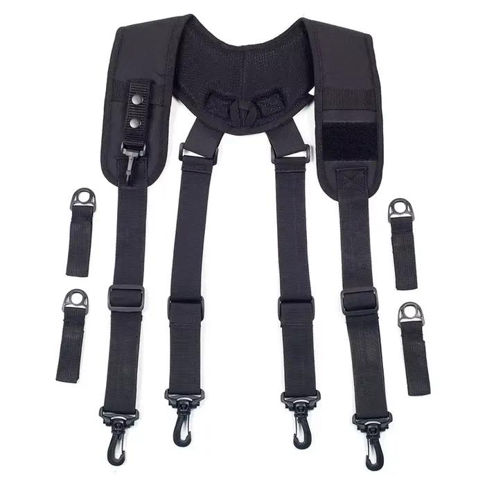 Bretelles ajustables équipement pêche type X tactiques suspension ceinture confort extérieur
