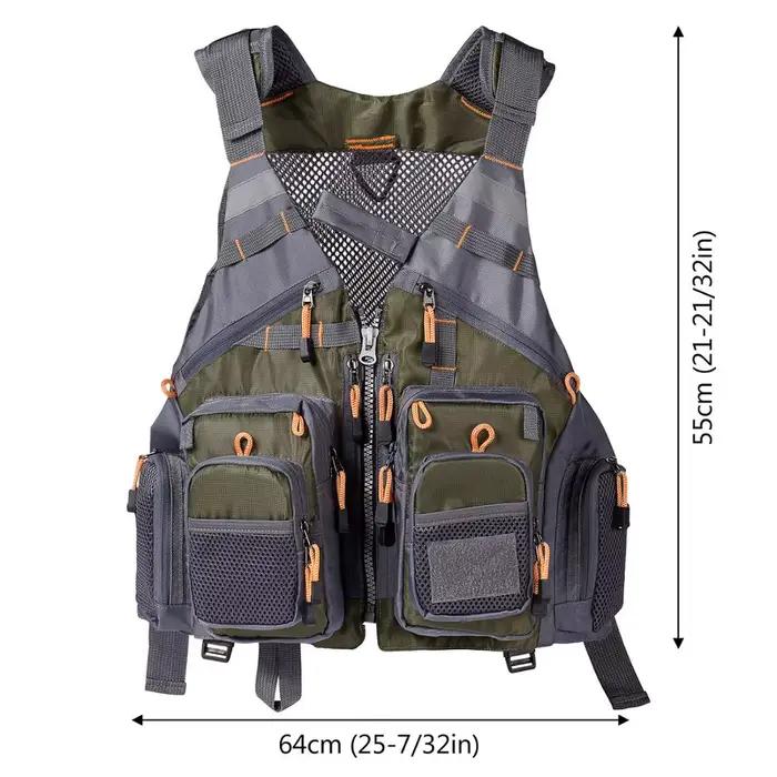 Veste de pêche respirante et ajustable pour la pêche à la mouche, le surfcasting et les sports nautiques