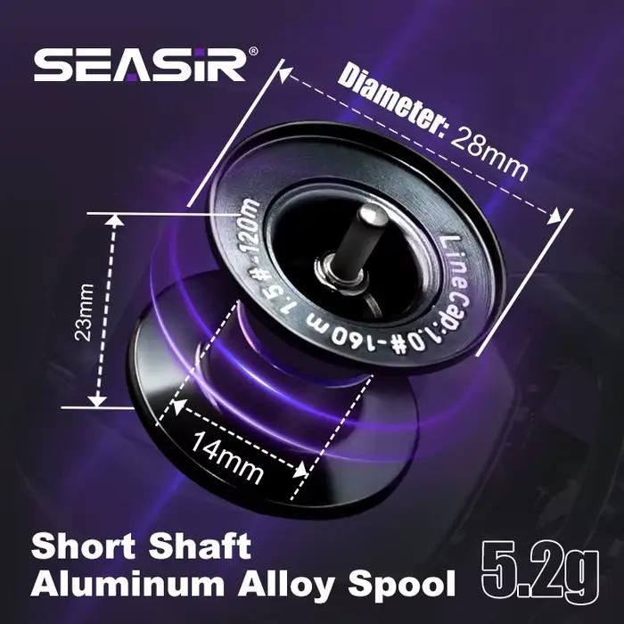 Moulinet Baitcasting Ultraléger Seasir ZERO-VX 133g BFS 7.6:1 pour pêche en eau douce et mer