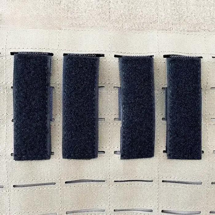 Kit adaptateurs MOLLE pour patchs pêche - 4 bandes conversion Hook&Loop personnalisation équipement