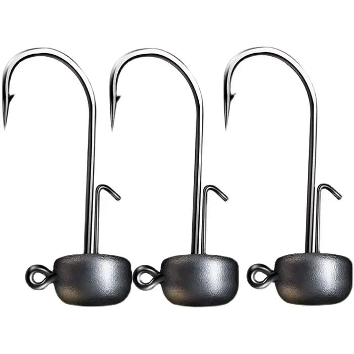 Hameçon NED jig tête anti-décrochage pour poisson mandarin queue T leurres souples pêche verticale
