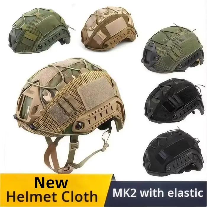 Housse élastique casque outdoor pêche chasse camouflage protection tissu couverture MH PJ BJ