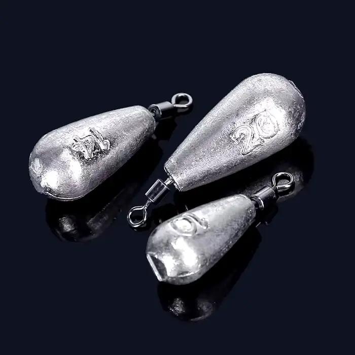 15 plombs goutte d'eau 3.5g à 20g pour pêche verticale et mer kit d'accessoires métalliques de pêche