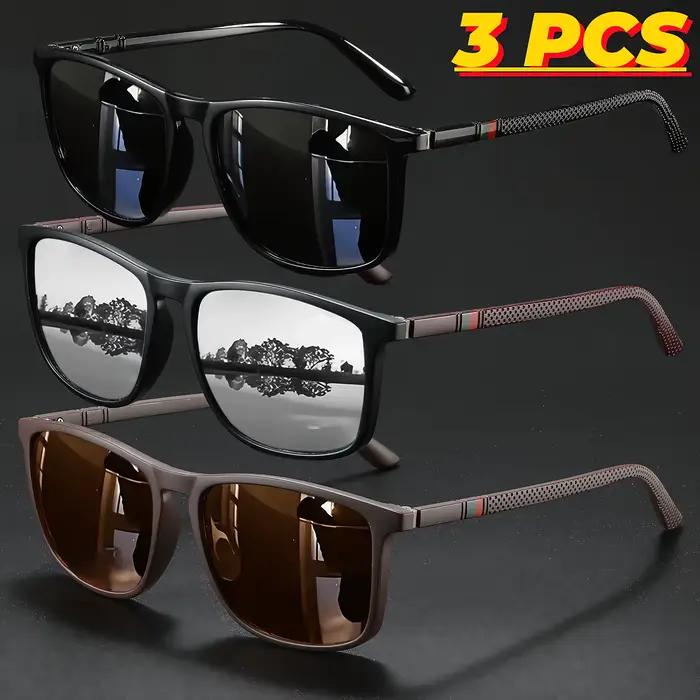 Lunettes de soleil polarisées carrées 2025 protection UV400 anti-éblouissement pêche conduite vacances