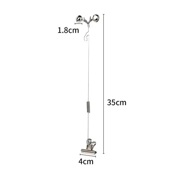 Clochette d'alarme en acier inoxydable pour pêche - indicateur de touche durable pour matériel de pêche