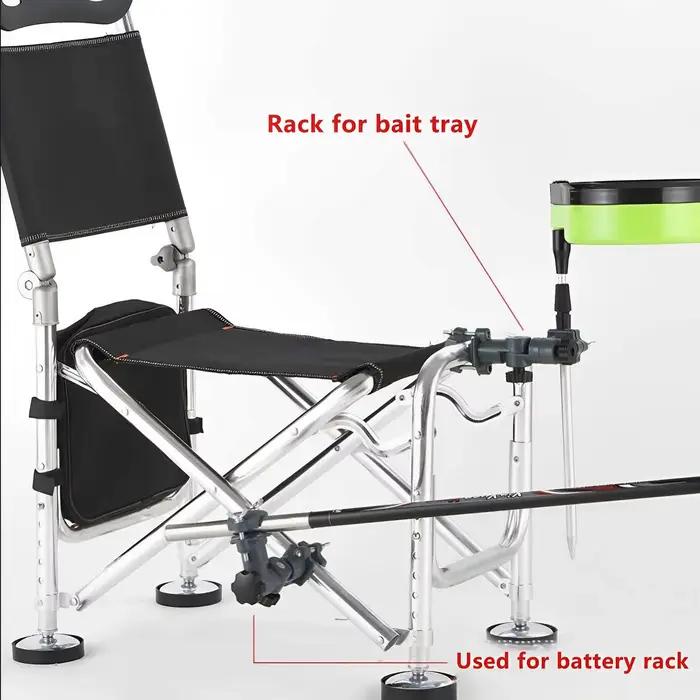 Support de canne universel réglable 360° pour fixation sur chaise de pêche tout modèle ajustable facile